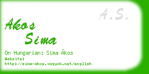 akos sima business card